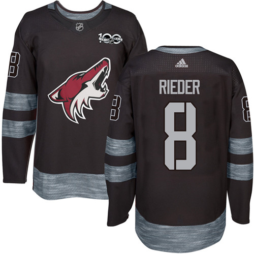 Adidas Coyotes #8 Tobias Rieder Black 1917-100th Anniversary Stitched NHL Jersey